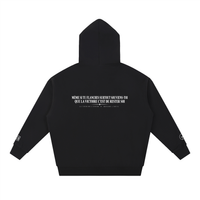 Hoodie Rester soi Ink Pick Me noir, message imprimé au dos – vue de dos