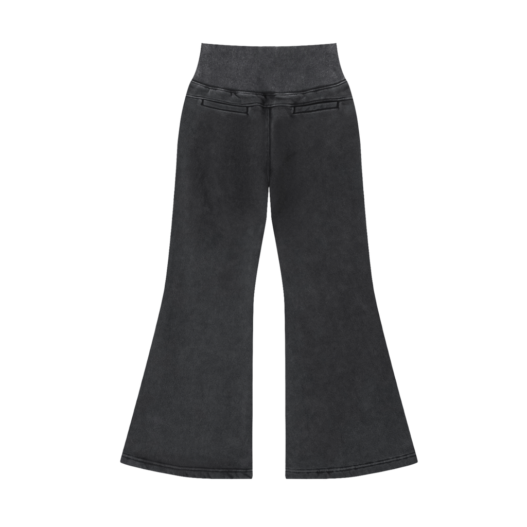 Pantalon évasé noir délavé Ink Pick Me – vue de dos