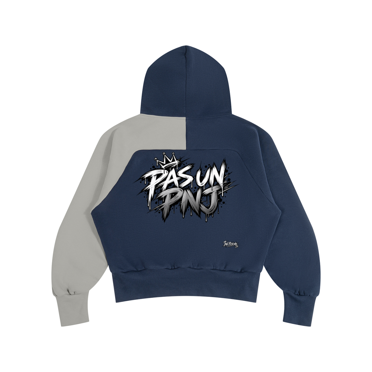 Hoodie zippé PAS UN PNJ Ink Pick Me, graffiti streetwear underground – photo 8