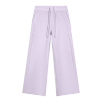 Jogging jambes larges lilas Ink Pick Me, taille à cordon – vue de face