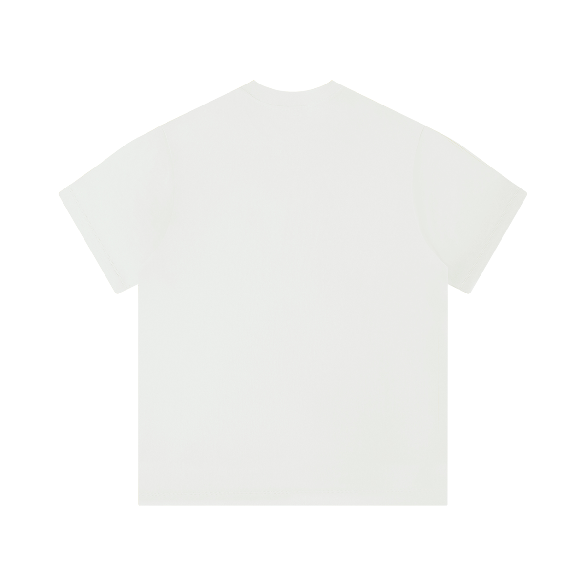 Unisex solid color regular fit t-shirt in white, featuring a classic round neck and short sleeves.