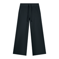 Jogging jambes larges noir Ink Pick Me, taille à cordon et poches – vue de face