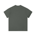 Solid color unisex t-shirt in dark green with a classic round neck and short sleeves, tailored for a regular fit.