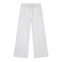 Jogging jambes larges gris clair Ink Pick Me, intérieur polaire – vue de face