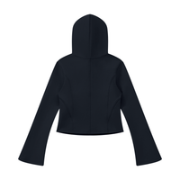 Sweat à capuche zippé court femme Ink Pick Me, manches évasées – photo 10