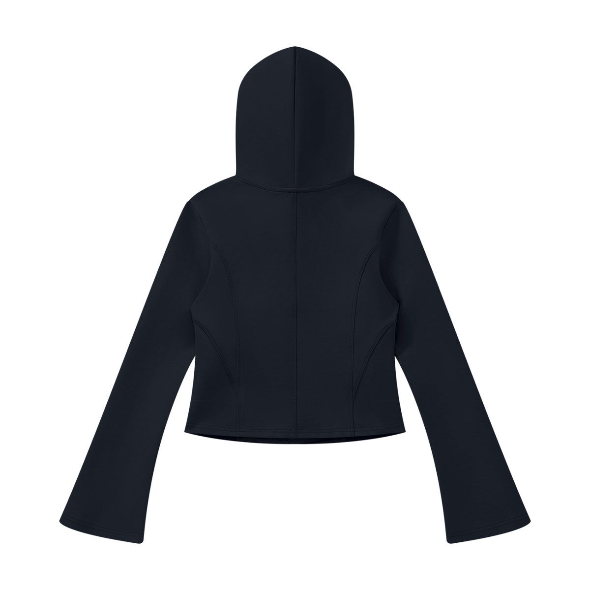 Sweat à capuche zippé court femme Ink Pick Me, manches évasées – photo 10