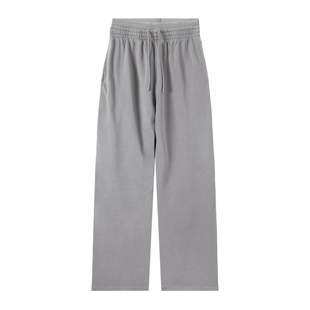 Pantalon délavé double taille gris moyen Ink Pick Me, coupe droite – vue de face