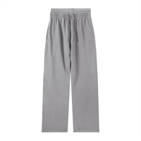 Pantalon délavé double taille gris moyen Ink Pick Me, coupe droite – vue de face