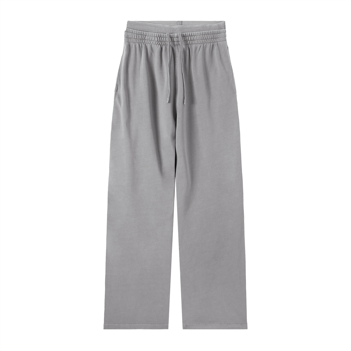 Pantalon délavé double taille gris moyen Ink Pick Me, coupe droite – vue de face
