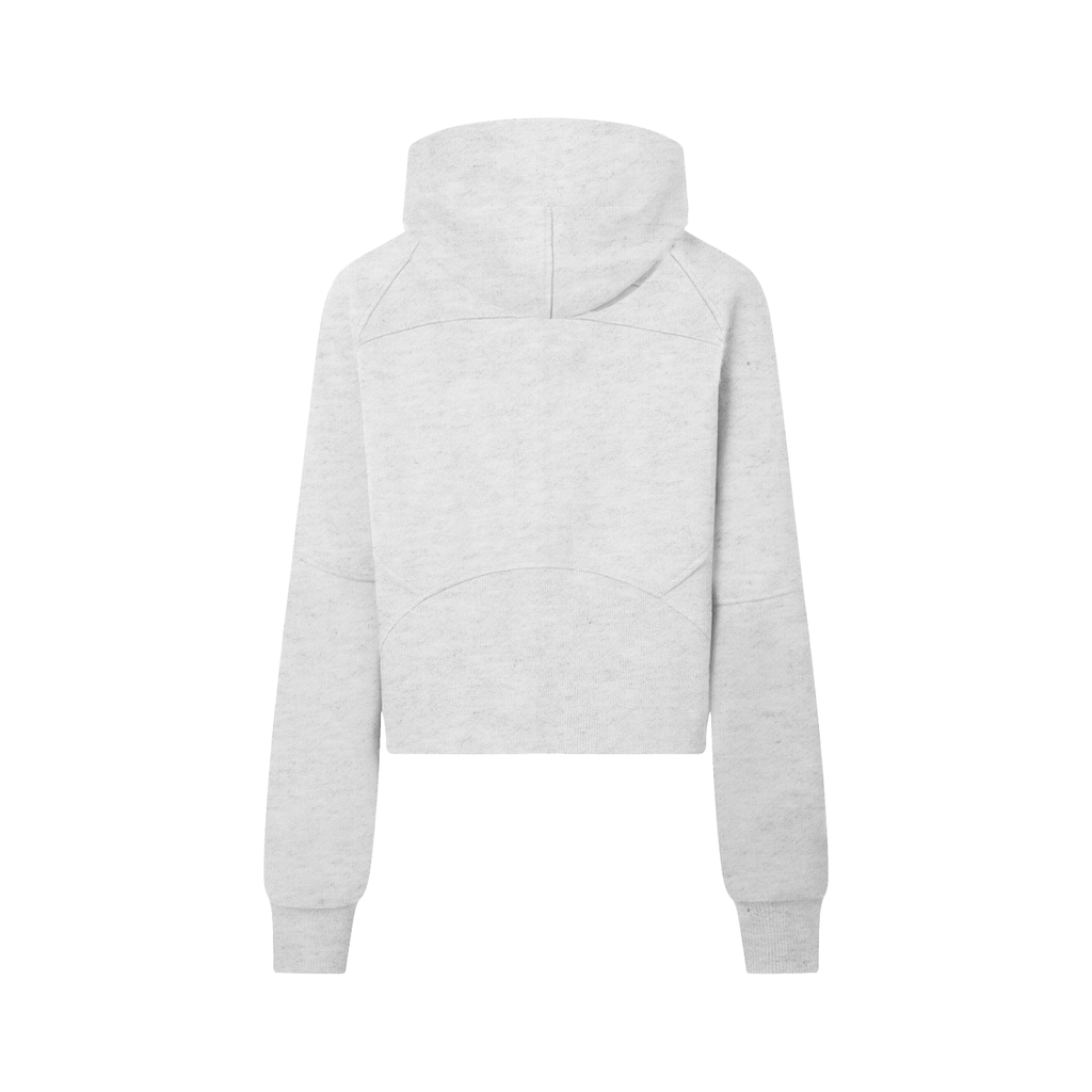 Hoodie court demi-zip gris clair Ink Pick Me – vue de dos