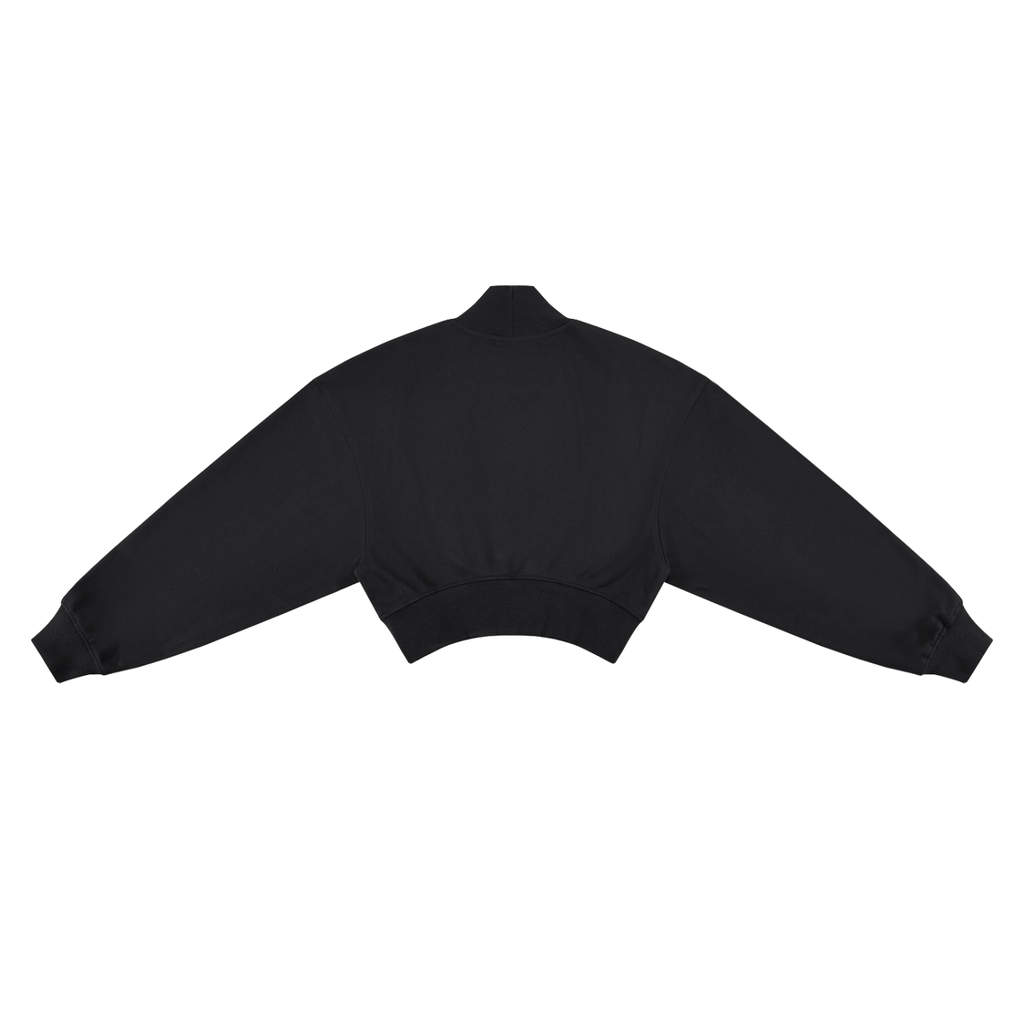 Sweat court col montant noir Ink Pick Me – vue de dos