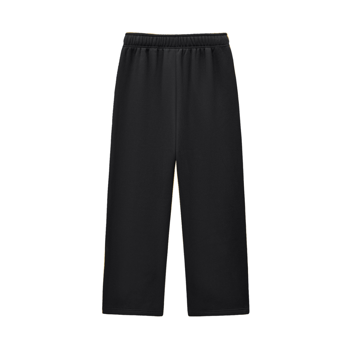 Pantalon de jogging polaire noir Ink Pick Me, jambe droite et taille élastique