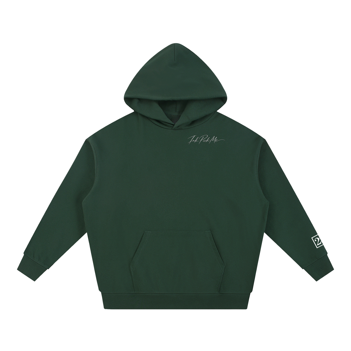 Hoodie oversize Torii 23 vert foncé Ink Pick Me – vue de face