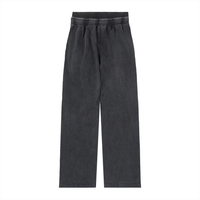 Pantalon délavé double taille noir Ink Pick Me – vue de dos