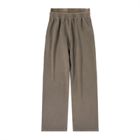 Pantalon délavé double taille café Ink Pick Me – vue de dos