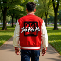 Varsity jacket polaire Ink Pick Me à rayures contrastées – photo principale