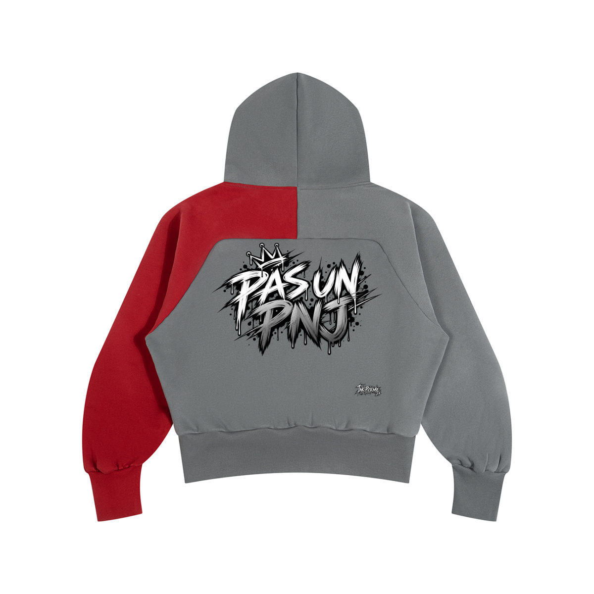 Hoodie zippé PAS UN PNJ Ink Pick Me, graffiti streetwear underground – photo 4