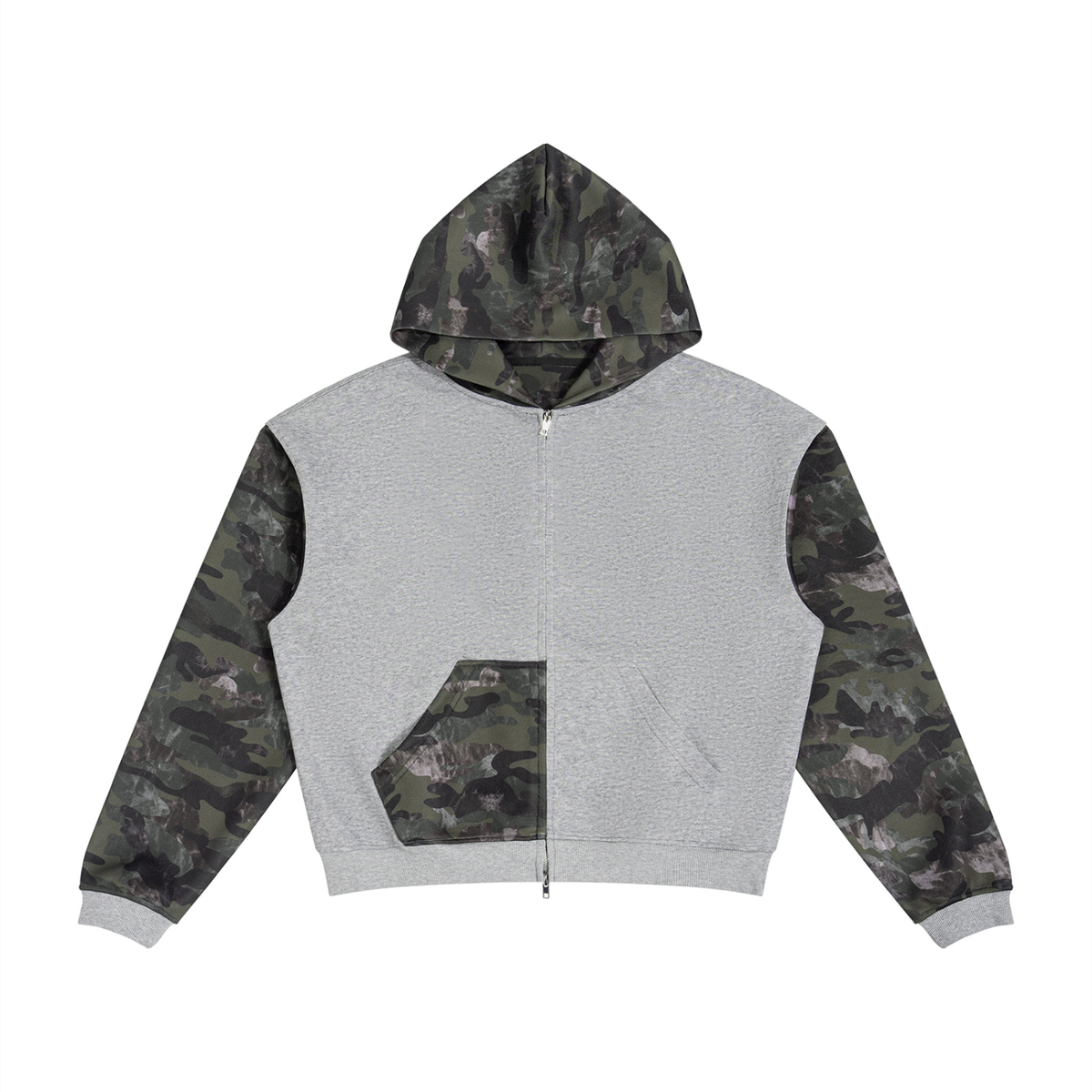 Sweat à capuche zippé camouflage boxy Ink Pick Me – photo 3