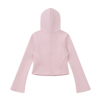 Sweat à capuche zippé court femme Ink Pick Me, manches évasées – photo 6