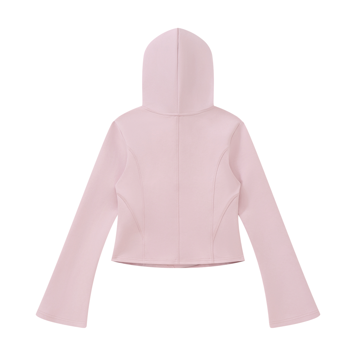 Sweat à capuche zippé court femme Ink Pick Me, manches évasées – photo 6