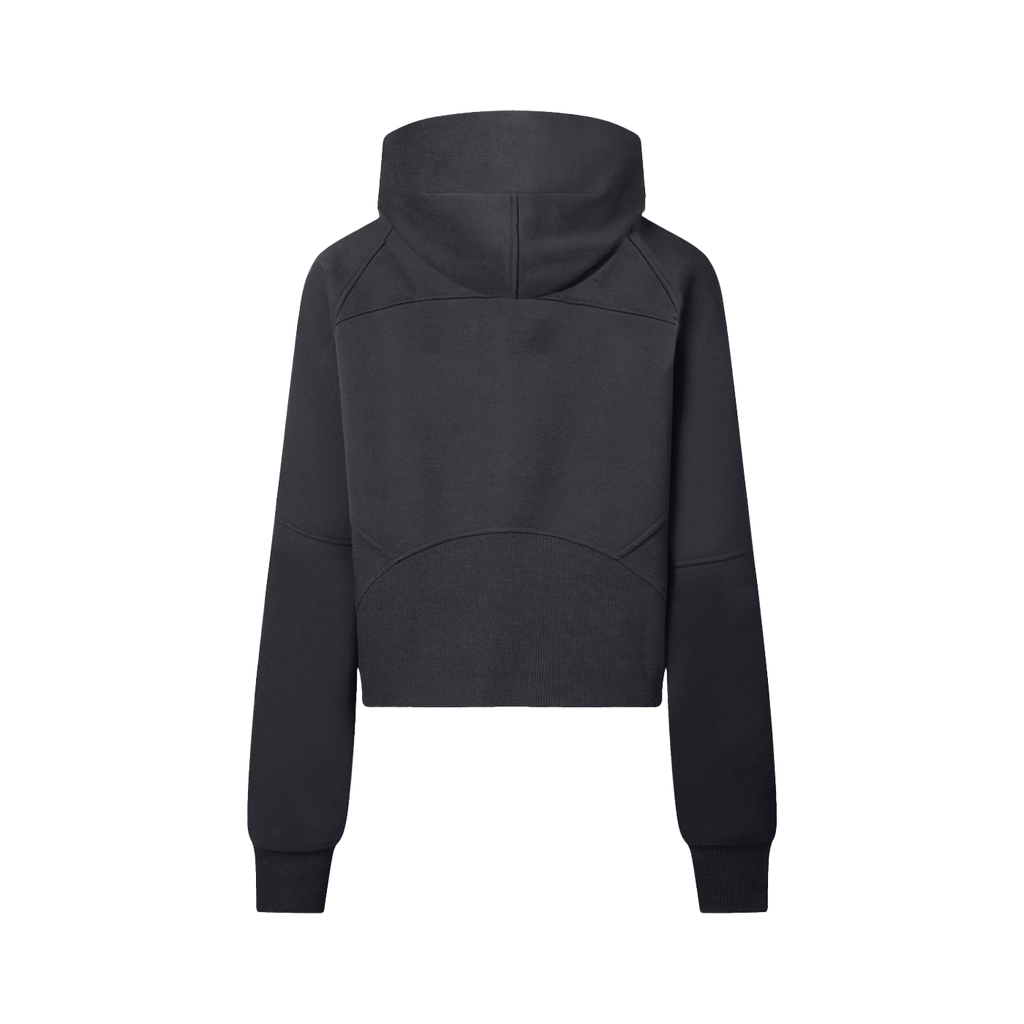 Hoodie court demi-zip noir Ink Pick Me – vue de dos