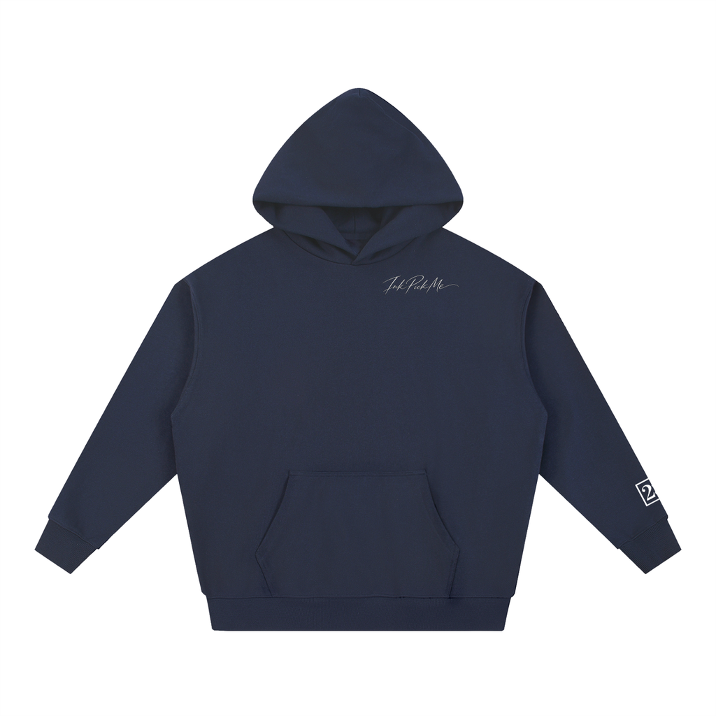 Hoodie oversize Torii 23 bleu marine Ink Pick Me – vue de face