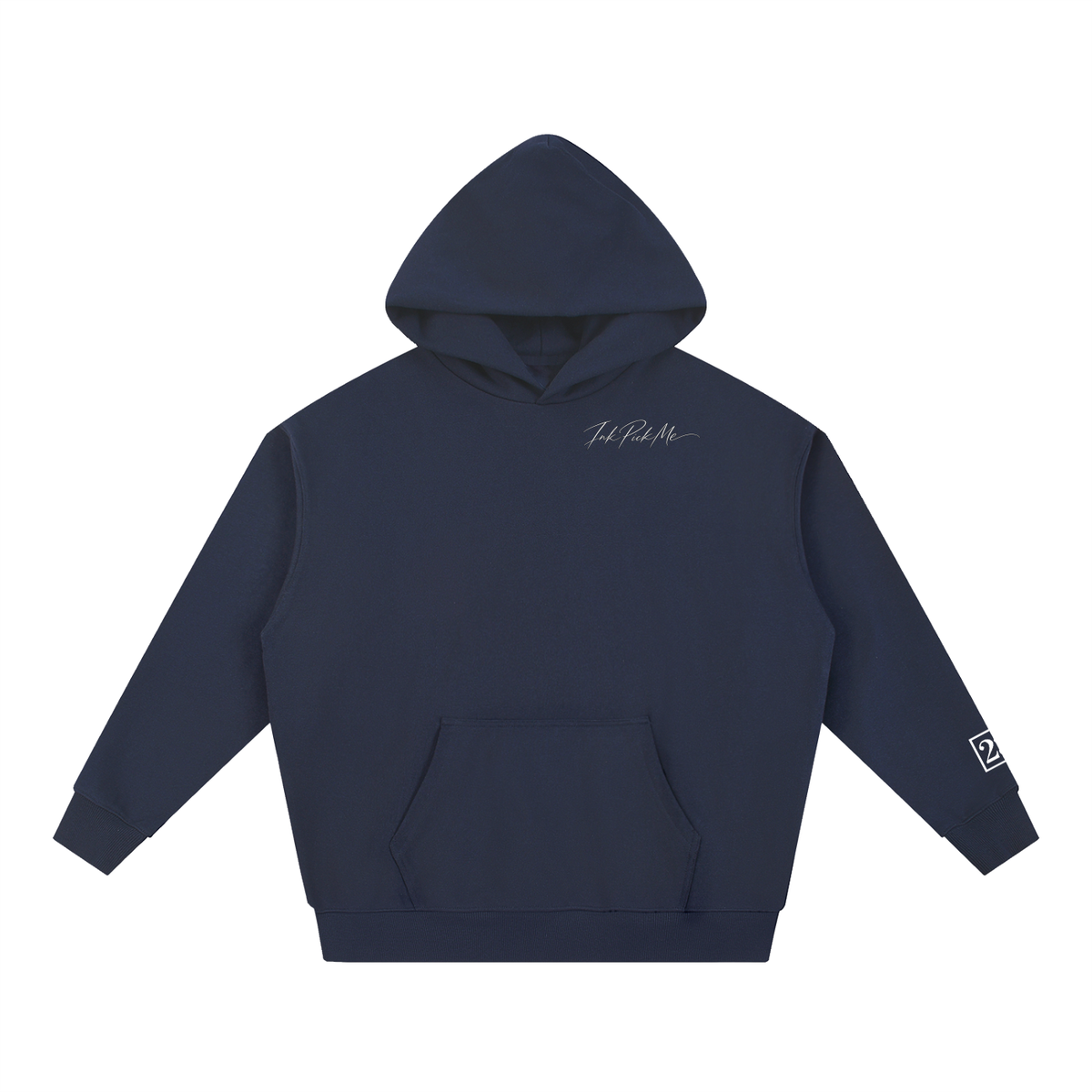 Hoodie oversize Torii 23 bleu marine Ink Pick Me – vue de face