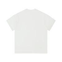 T-shirt unisexe uni blanc, coupe classique, col rond et manches courtes