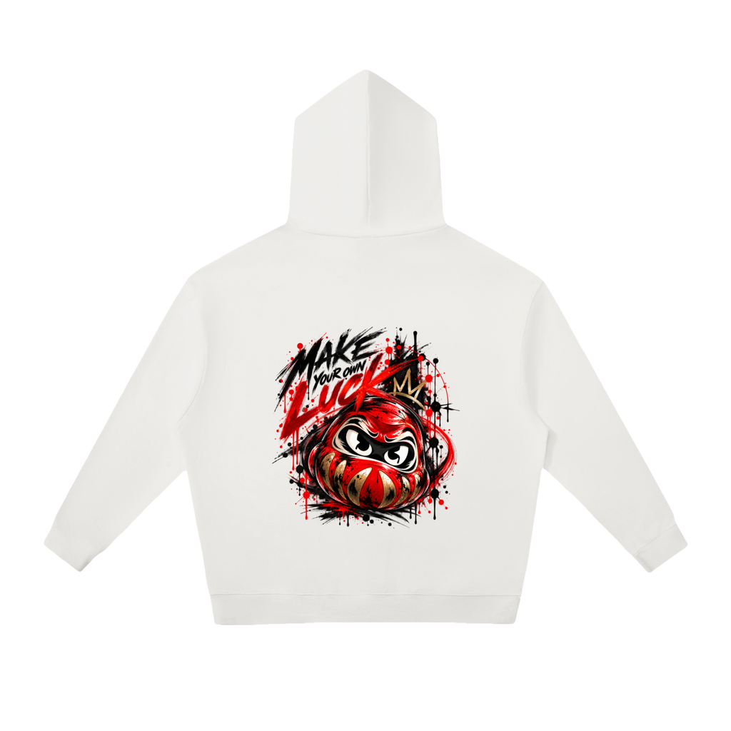 Sweat à capuche Daruma Luck unisexe Ink Pick Me, message MAKE YOUR OWN LUCK – photo 2