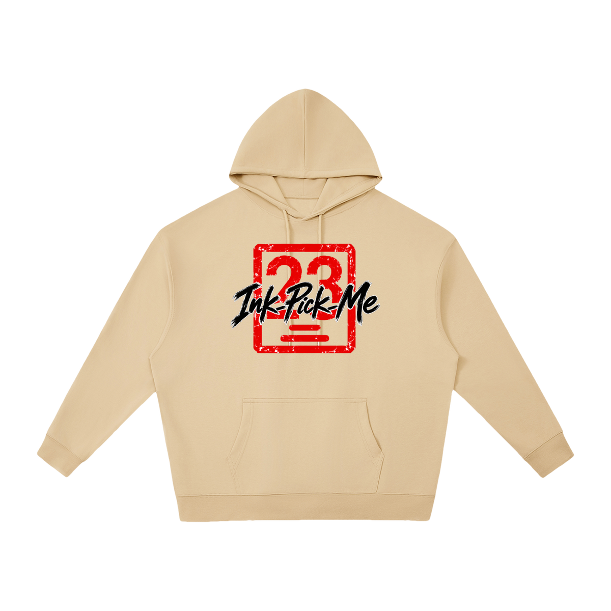 Sweat à capuche Daruma Luck unisexe Ink Pick Me, message MAKE YOUR OWN LUCK – photo 7