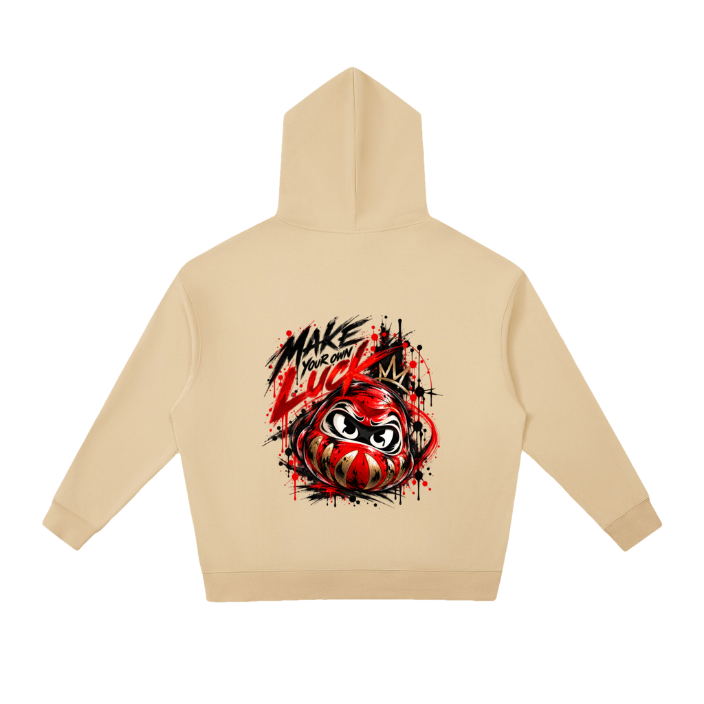 Sweat à capuche Daruma Luck unisexe Ink Pick Me, message MAKE YOUR OWN LUCK – photo 8