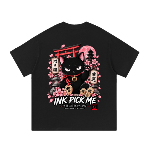 Ink Pick Me – Camiseta Oversize Good Luck Is a Choice 260 GSM – Streetwear