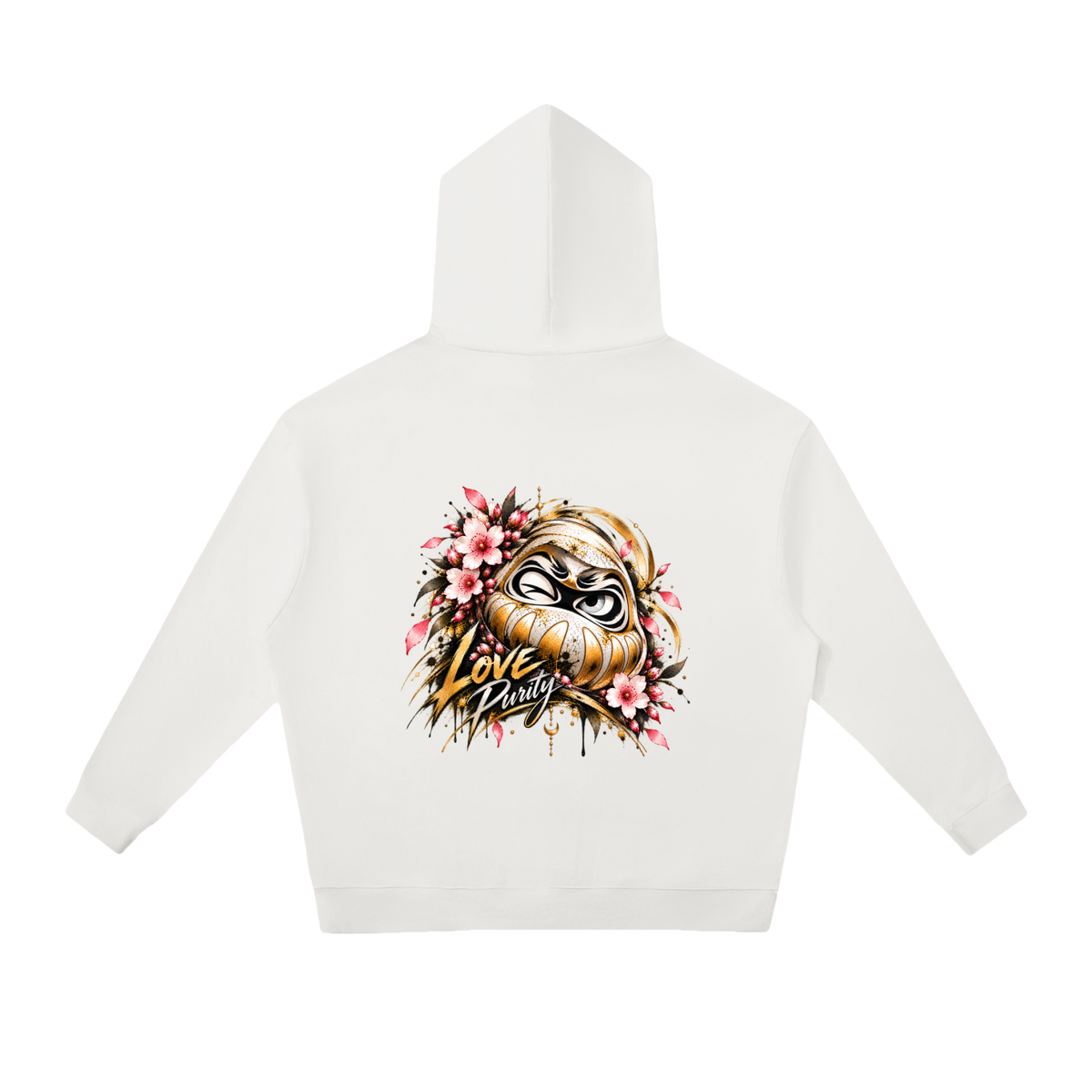 Sweat à capuche oversize Daruma Love unisexe Ink Pick Me, streetwear japonais – photo 4