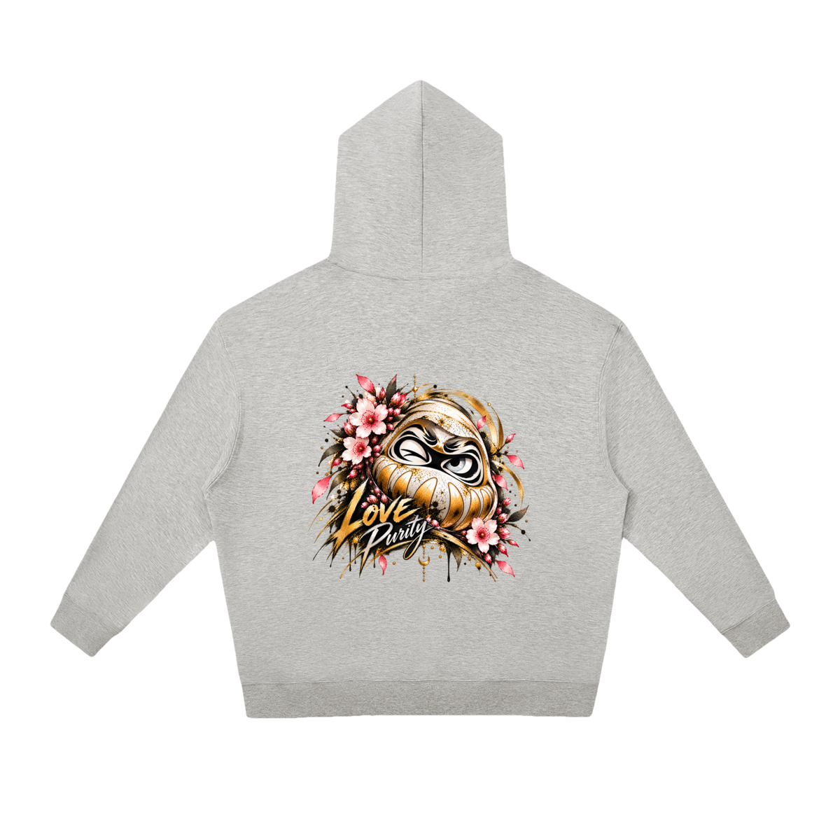 Sweat à capuche oversize Daruma Love unisexe Ink Pick Me, streetwear japonais – photo 6