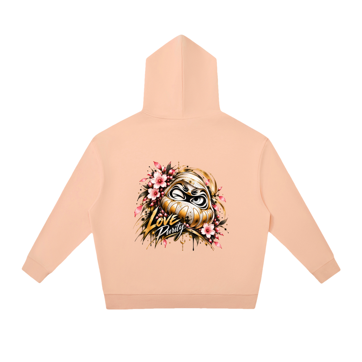 Sweat à capuche oversize Daruma Love unisexe Ink Pick Me, streetwear japonais – photo 10