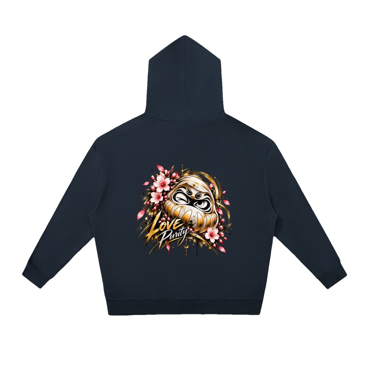 Sweat à capuche oversize Daruma Love unisexe Ink Pick Me, streetwear japonais – photo 12