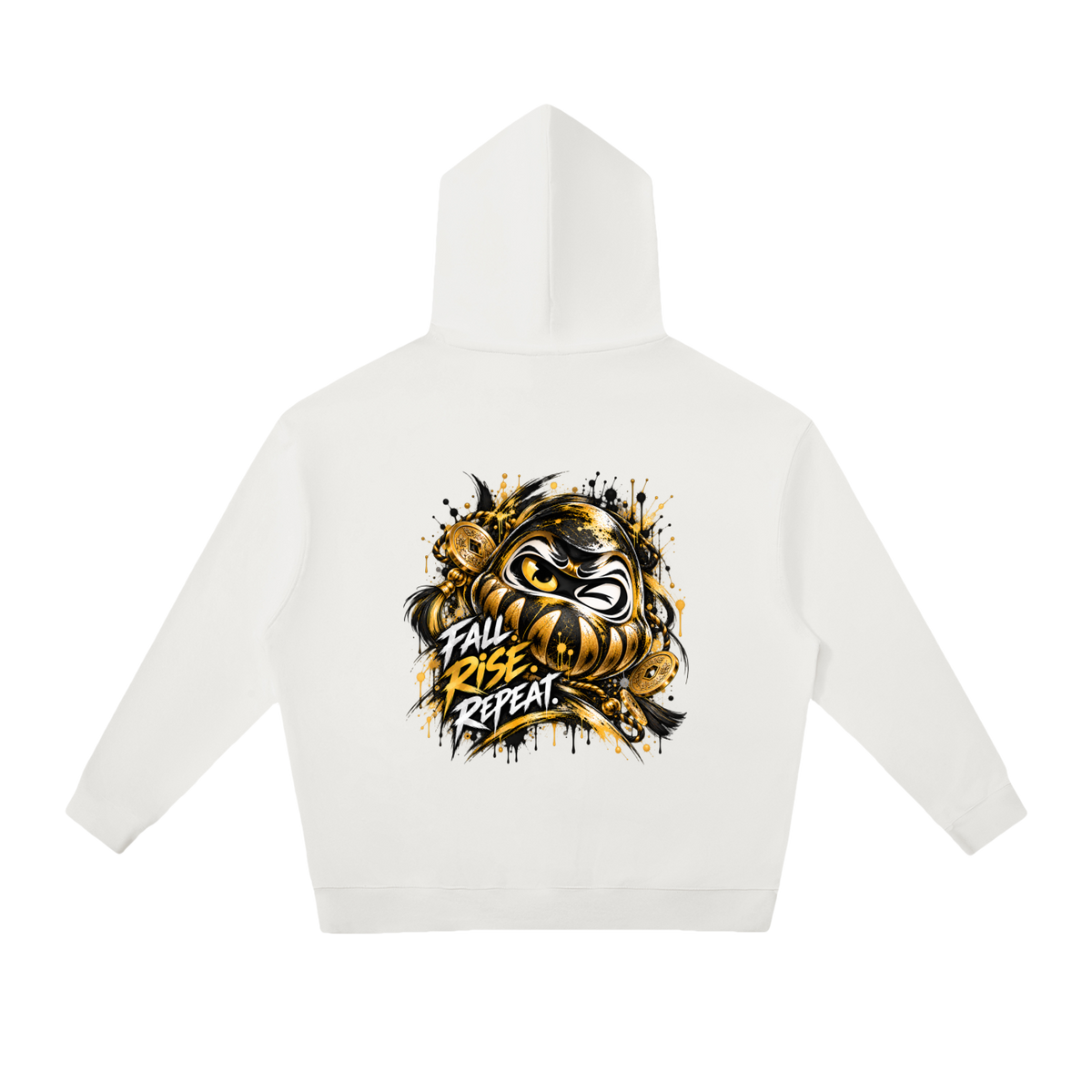 SWEAT Large à Capuche Daruma Gold Streetwear