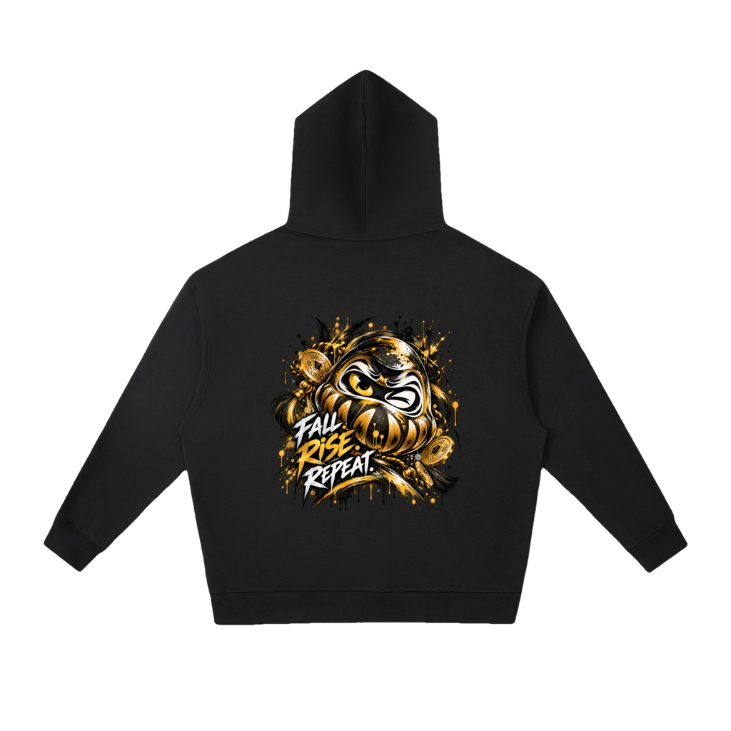 Sweat à capuche ample Daruma Gold unisexe Ink Pick Me, streetwear japonais – photo 4