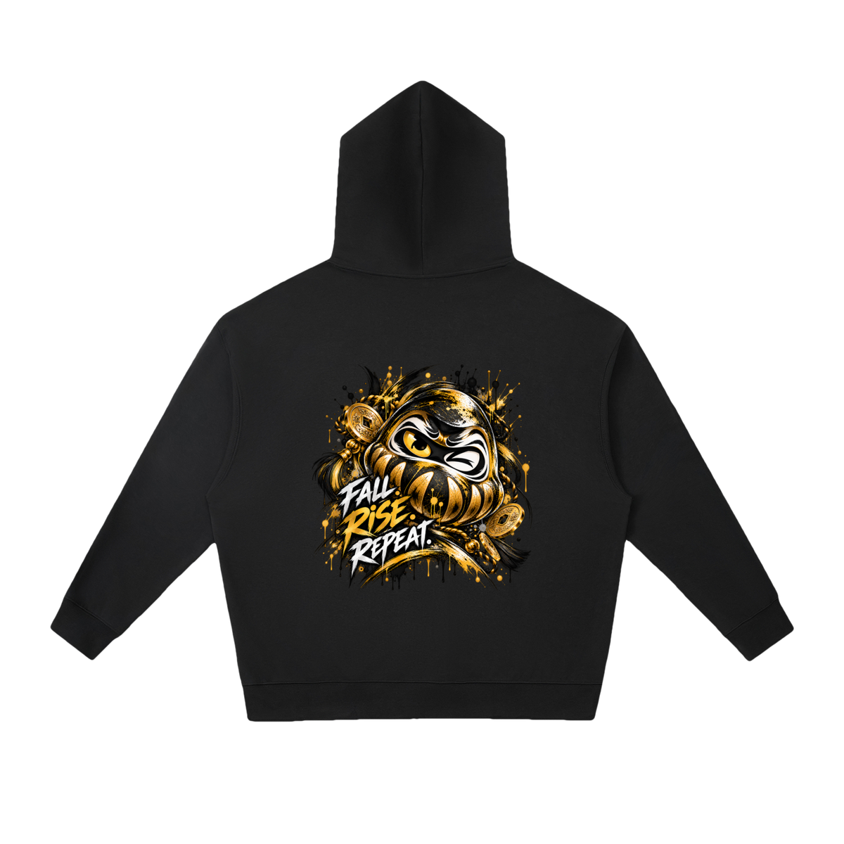 SWEAT Large à Capuche Daruma Gold Streetwear