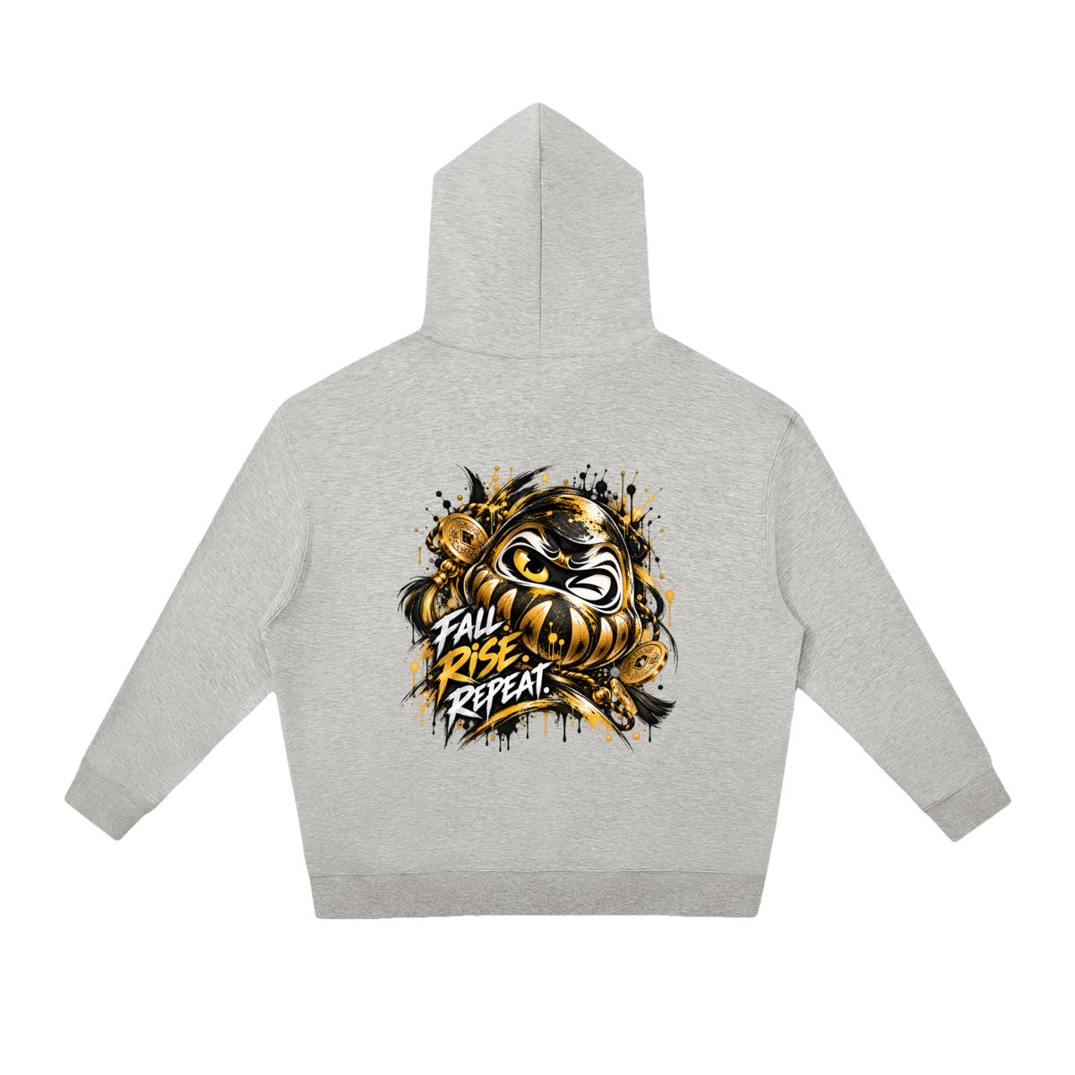 Sweat à capuche ample Daruma Gold unisexe Ink Pick Me, streetwear japonais – photo 6