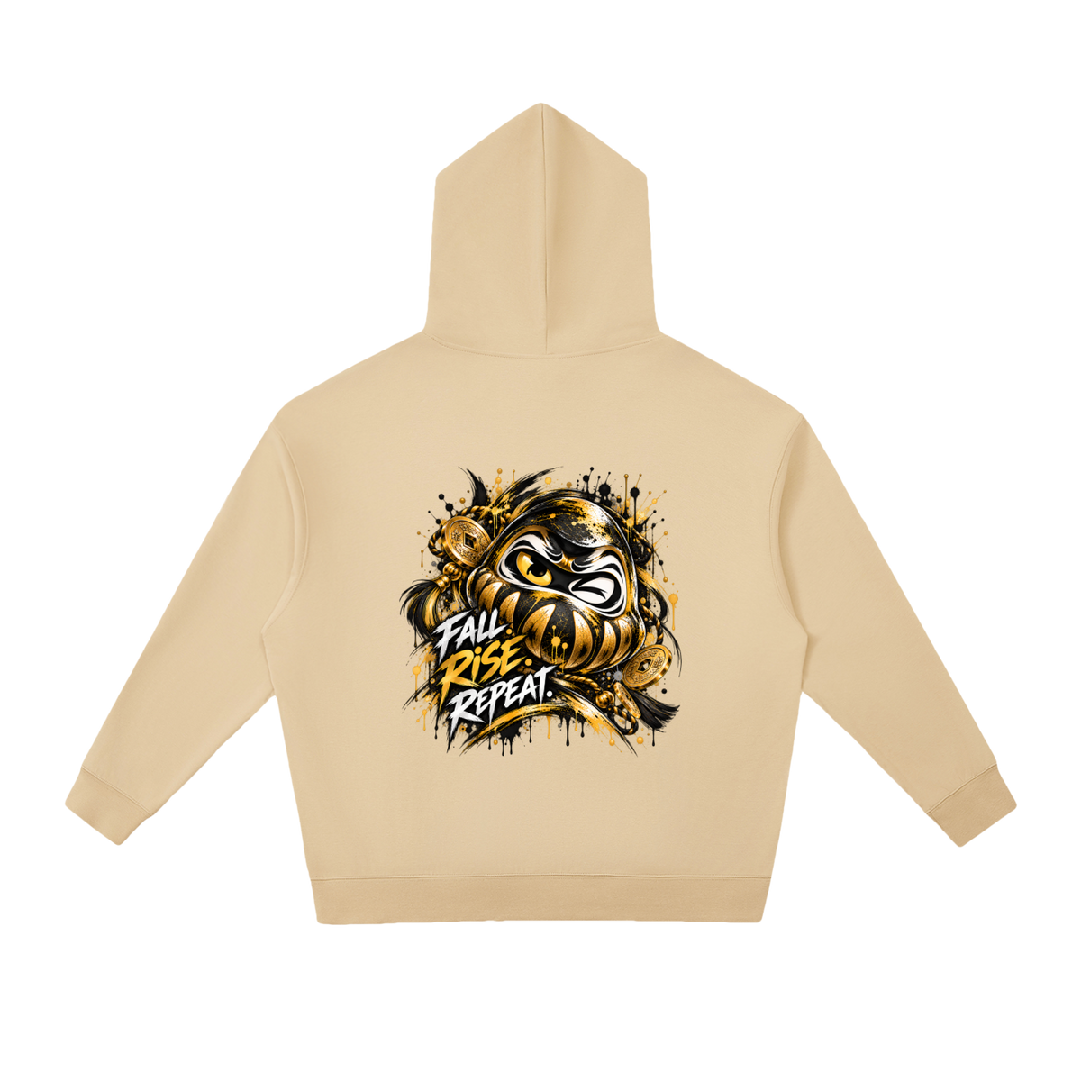 Sweat à capuche ample Daruma Gold unisexe Ink Pick Me, streetwear japonais – photo 8