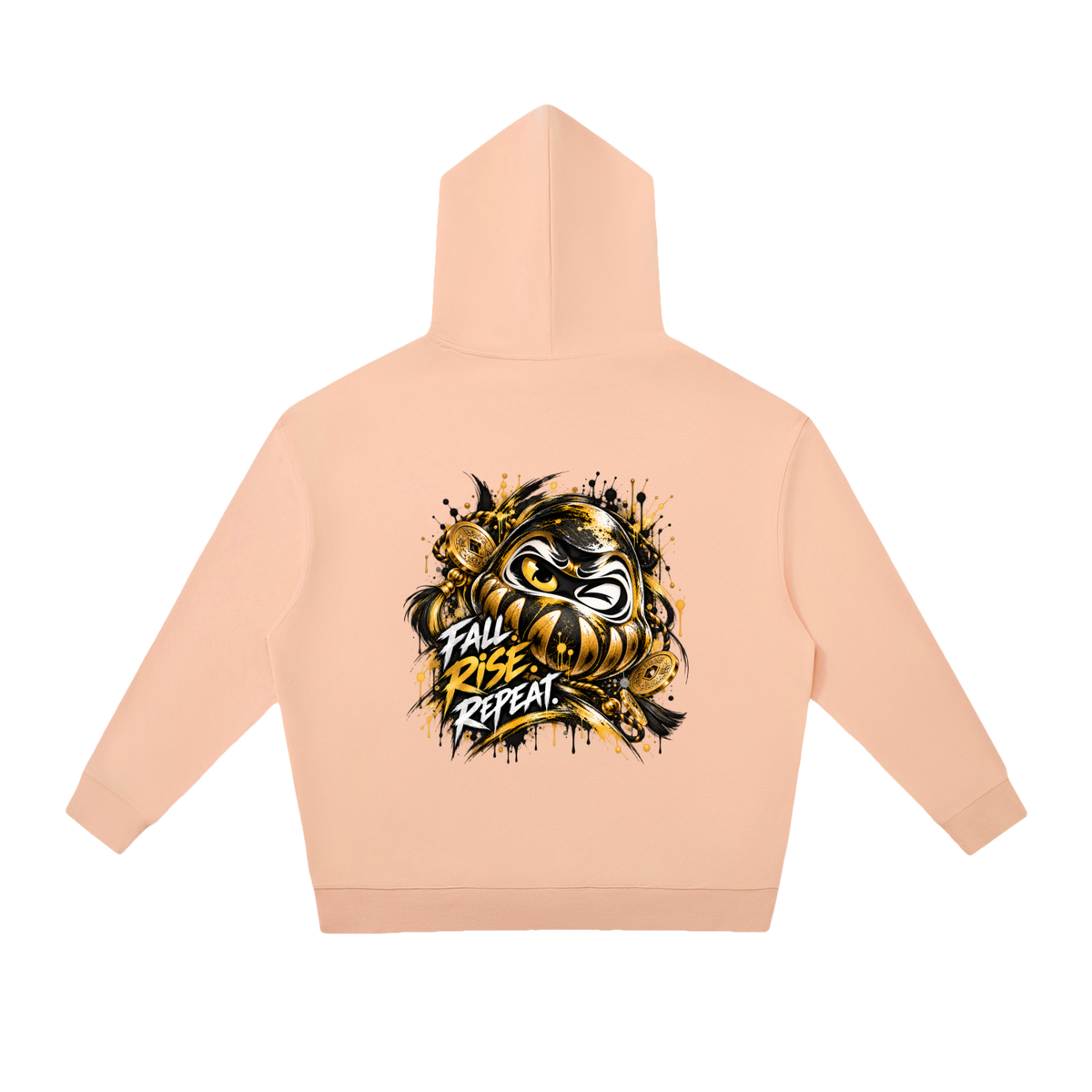 Sweat à capuche ample Daruma Gold unisexe Ink Pick Me, streetwear japonais – photo 10