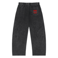 Pantalon snow wash noir à cordon en coton Ink Pick Me – photo 2