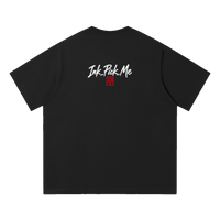 Détail du motif 'Inky Yokai' imprimé sur le t-shirt oversize.