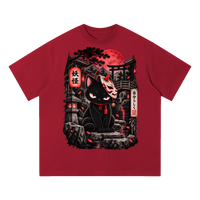 Zoom sur l'imprimé 'Inky Yokai' et texture du coton.