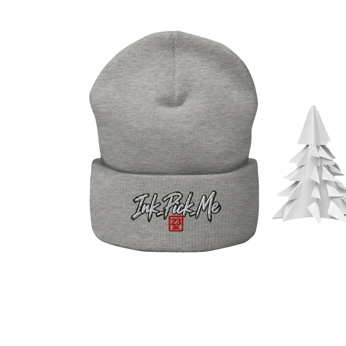 Bonnet à revers unisexe Ink Pick Me, tricot chaud – photo 7