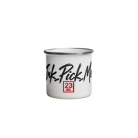 Mug émaillé noir Signature Ink Pick Me, logo et 23 rouge – photo 4