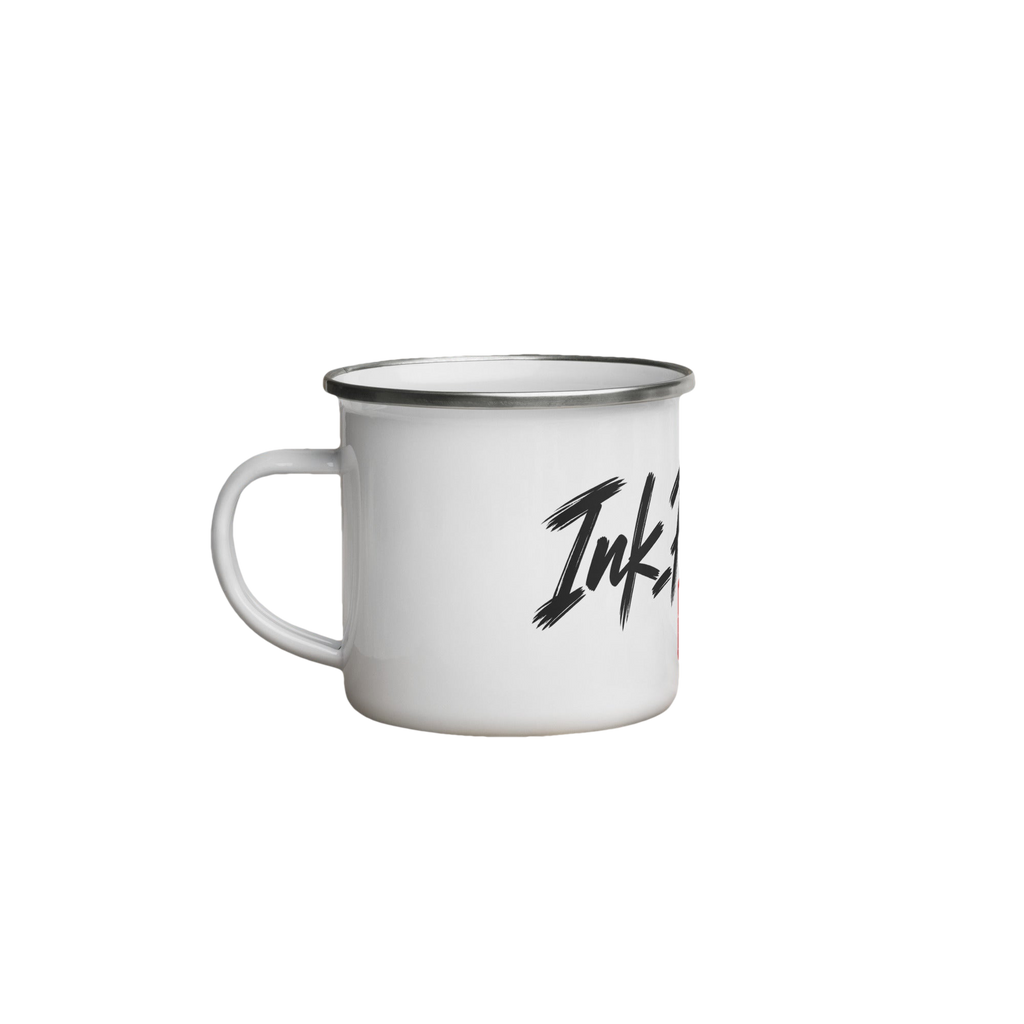 Mug émaillé noir Signature Ink Pick Me, logo et 23 rouge – photo 6