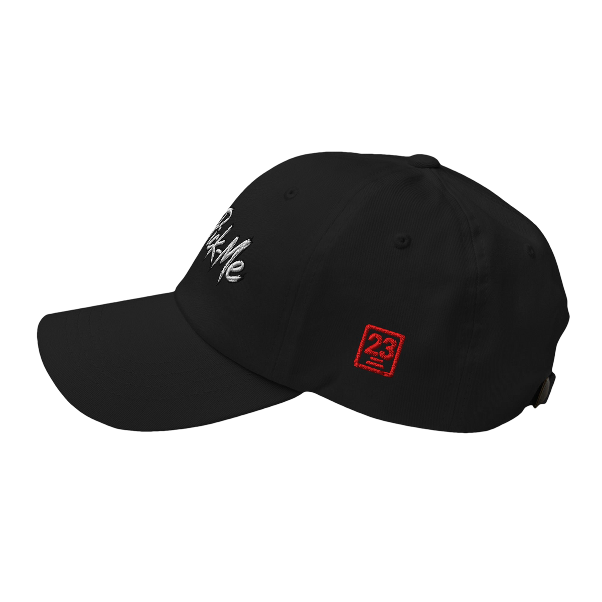Casquette noire brodée Signature Ink Pick Me, logo blanc et 23 rouge – photo 3