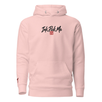 Hoodie Signature brodé clair en coton bio Ink Pick Me, logo noir et torii – photo 1